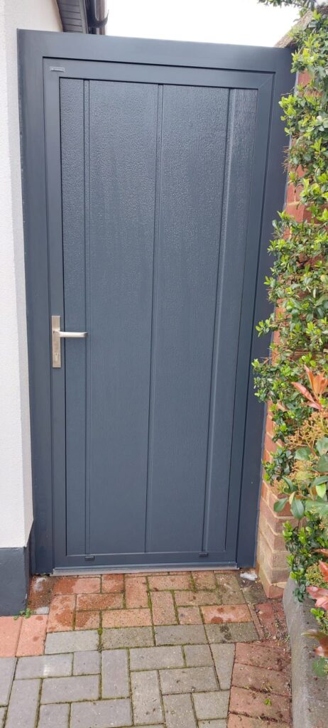 side hinged garage door installation