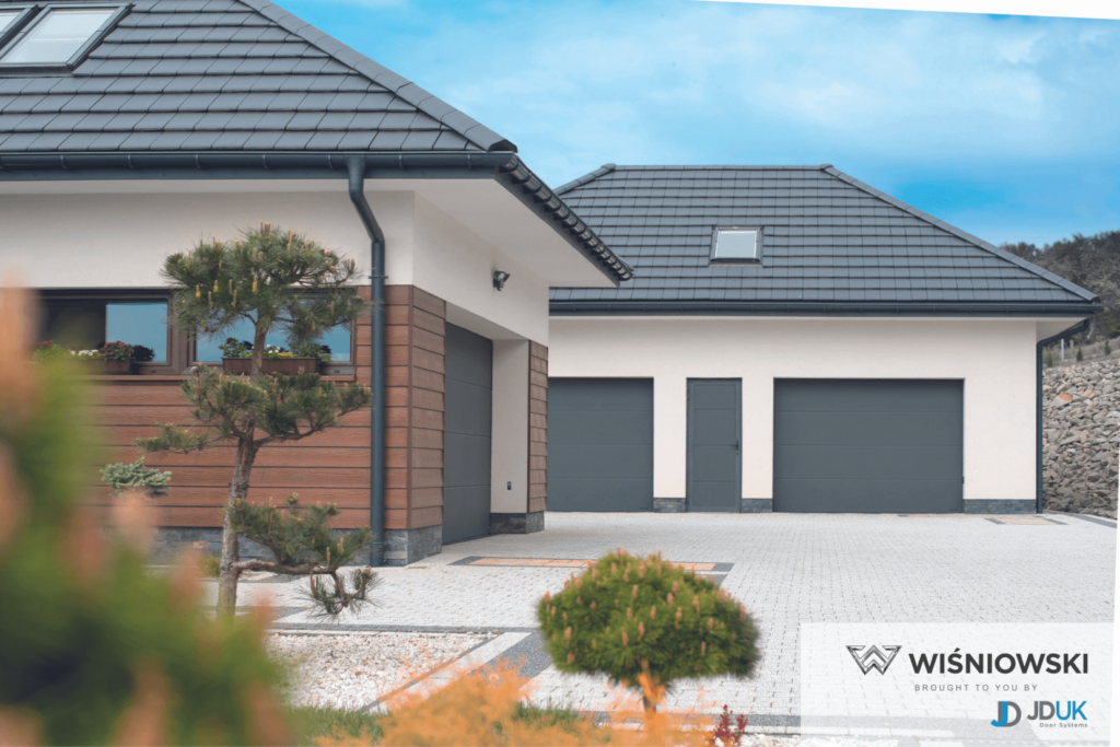 sectional garage door made from steel